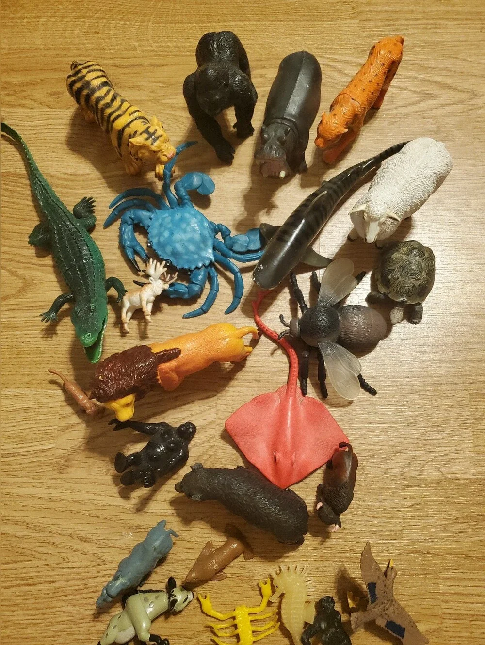 Assorted Plastic Animal Toy Lot Of 26